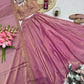 Rose Gold Two Tone Silk Lehenga Set for Wedding and Festive Wear (1 Dress 4 Way to Wear)