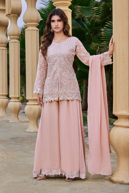 Cutwork Sequin Palazzo Set