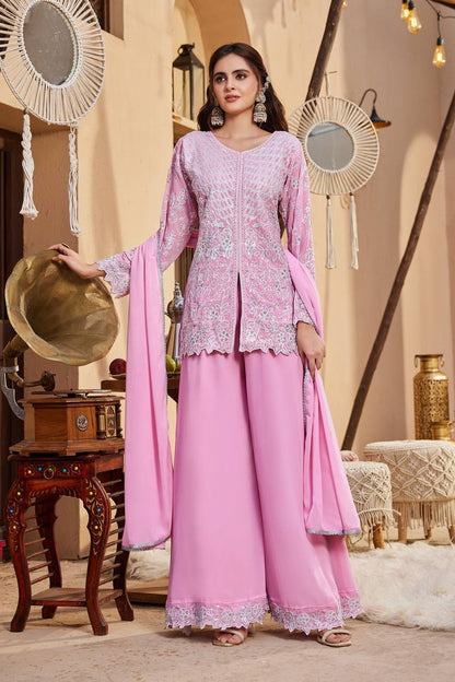 Cutwork Sequin Palazzo Set