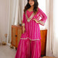 Magenta Mirror Sharara Suit