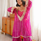 Magenta Mirror Sharara Suit