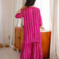 Magenta Mirror Sharara Suit