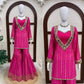 Magenta Mirror Sharara Suit