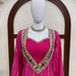 Magenta Mirror Sharara Suit