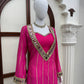Magenta Mirror Sharara Suit