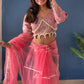 Pearl Khatli Net Saree Set