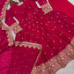 Royal Rani Satin Silk Embroidered Gown Set for Wedding and Festive Wear