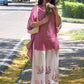 Rose Butterfly Palazzo Set