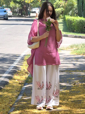 Rose Butterfly Palazzo Set