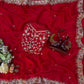 Red Zari Sequin Saree