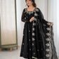 Embroidered Crunchy Silk Anarkali Gown Set