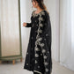 Embroidered Crunchy Silk Anarkali Gown Set