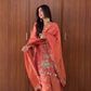 Coral Mirror Work Kurta Set