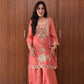 Coral Mirror Work Kurta Set
