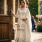 Ivory Stone Sequin Sharara Set