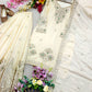 Ivory Stone Sequin Sharara Set