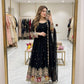 Peacock Border Anarkali Gown