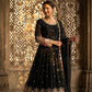 Peacock Border Anarkali Gown