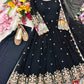 Peacock Border Anarkali Gown