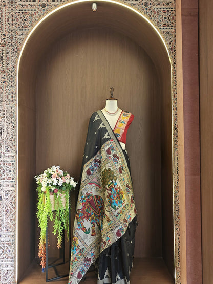 Kalamkari Temple Border Saree