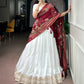 Ivory Zari Kalamkari Lehenga Set