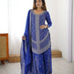 Cobalt Silver Sequin Sharara Set