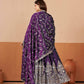 Shimmer Silk Cording Sequin Anarkali Gown Set