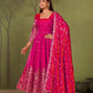 Shimmer Silk Cording Sequin Anarkali Gown Set