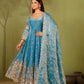 Shimmer Silk Cording Sequin Anarkali Gown Set