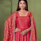 Shimmer Silk Cording Sequin Anarkali Gown Set