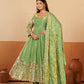 Shimmer Silk Cording Sequin Anarkali Gown Set
