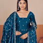 Shimmer Silk Cording Sequin Anarkali Gown Set