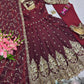 Shimmer Silk Cording Sequin Anarkali Gown Set