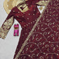 Shimmer Silk Cording Sequin Anarkali Gown Set