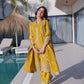 Sunshine Yellow Zari Embroidered Kurti Pant Dupatta Set for Festive and Wedding Wear