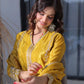 Sunshine Yellow Zari Embroidered Kurti Pant Dupatta Set for Festive and Wedding Wear