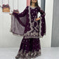 Embroidered Fox Georgette Sharara Set