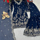 Embroidered Fox Georgette Sharara Set