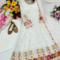 Peacock Border Anarkali Gown