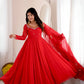 Coral Paisley Sequin Anarkali