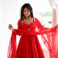 Coral Paisley Sequin Anarkali