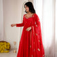 Coral Paisley Sequin Anarkali