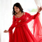 Coral Paisley Sequin Anarkali