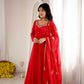 Coral Paisley Sequin Anarkali