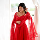 Coral Paisley Sequin Anarkali
