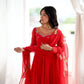 Coral Paisley Sequin Anarkali