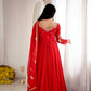 Coral Paisley Sequin Anarkali