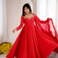 Coral Paisley Sequin Anarkali