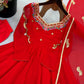 Coral Paisley Sequin Anarkali