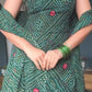 Green Bandhani Print Palazzo Set